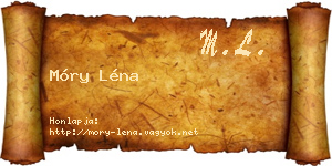 Móry Léna névjegykártya